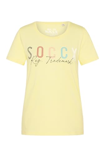 SOCCX Damen T-Shirt mit Rundhalsausschnitt Faded Yellow M von SOCCX