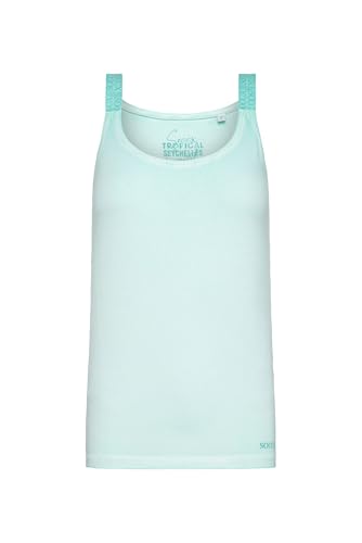 SOCCX Damen Top Inside Oil Dyed mit Logo-Trägern Aqua Splash, M SOCCX Damen Top Inside Oil Dyed mit Logo-Trägern Aqua Splash, M von SOCCX
