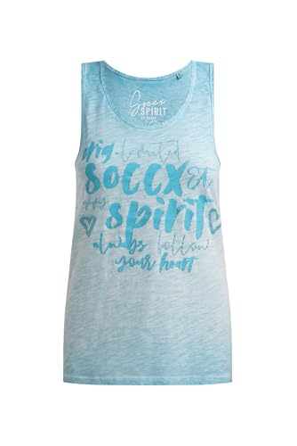 SOCCX Damen Top mit Glitter Print Ocean Flash, XXL von SOCCX