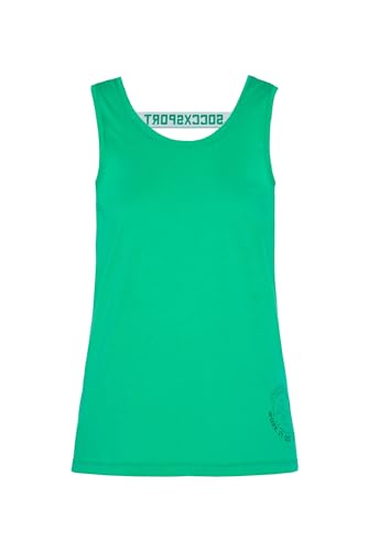 SOCCX Damen Trägershirt mit Logo-Tape am Rücken Active Green L von SOCCX