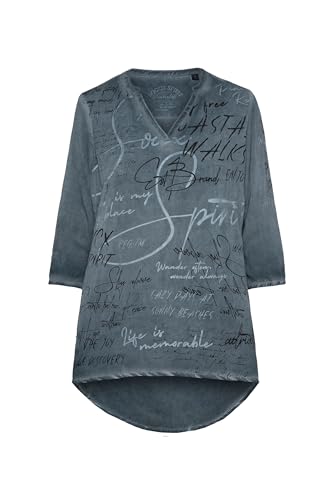SOCCX Damen Tunika-Bluse mit Logo Artworks Horizon Navy L von SOCCX