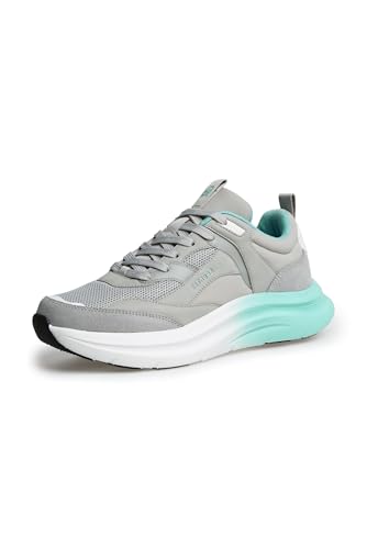 SOCCX Damen Wedge Sport Sneaker mit Dip-Dye-Sohle Gray, 38 von SOCCX