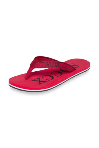 SOCCX Damen Zehentrenner Beach Sandale mit Logo Design Flashy Red 40 SOCCX Damen Zehentrenner Beach Sandale mit Logo Design Flashy Red 40 von SOCCX