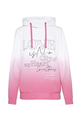 SOCCX Herren Dip Dye Hoodie mit Wording Print Opticwhite L von SOCCX