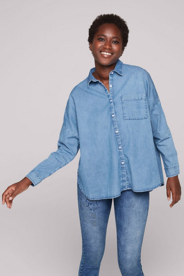 SOCCX Jeansbluse im Turn-Up-Look von SOCCX