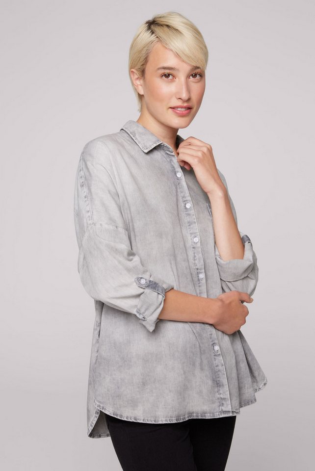 SOCCX Jeansbluse im Turn-Up-Look von SOCCX