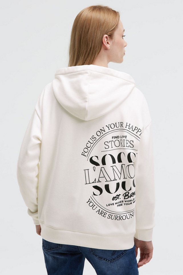 SOCCX Kapuzensweatjacke mit Glitzersteinchen von SOCCX
