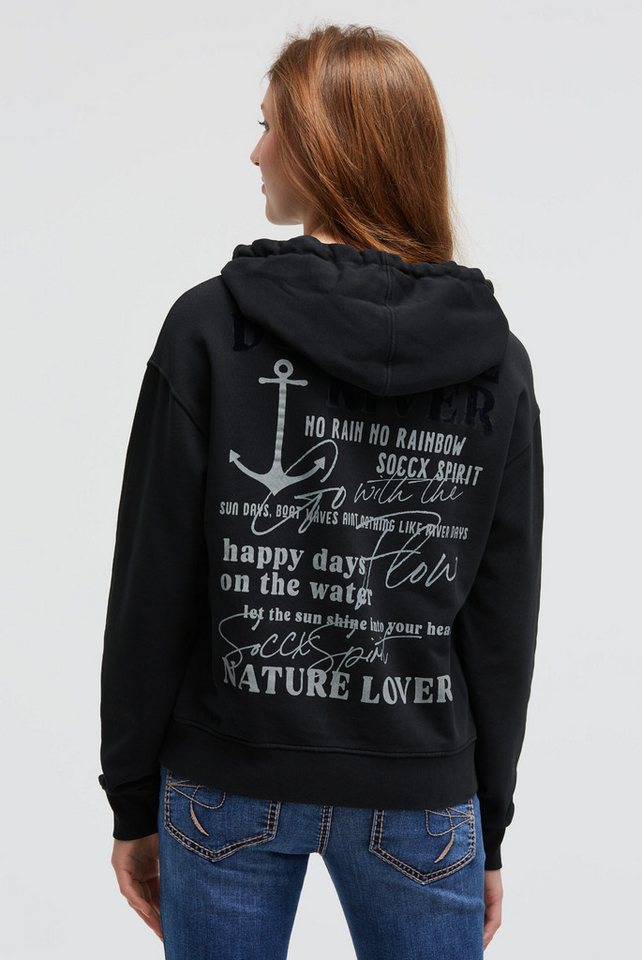 SOCCX Kapuzensweatshirt mit Rückenprint von SOCCX