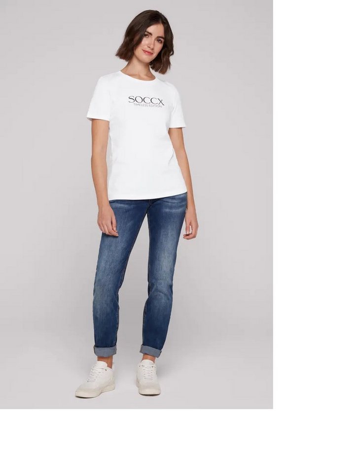 SOCCX Kurzarmshirt Basic T-Shirt mit Logo von SOCCX