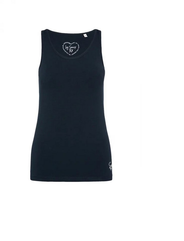 SOCCX One-Shoulder-Top Basic Top mit Mini Logo Print aus softem Materialmix von SOCCX