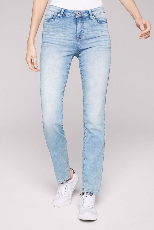 SOCCX Regular-fit-Jeans mit Bleaching-Effekten SOCCX Regular-fit-Jeans mit Bleaching-Effekten von SOCCX