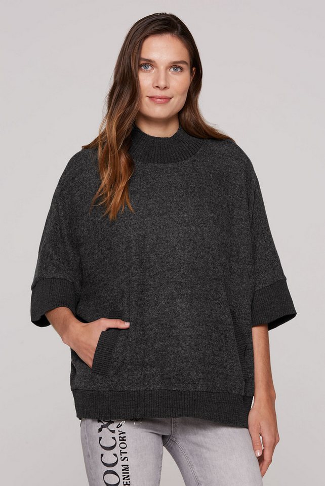 SOCCX Rundhalspullover mit überschnittenen Schultern von SOCCX