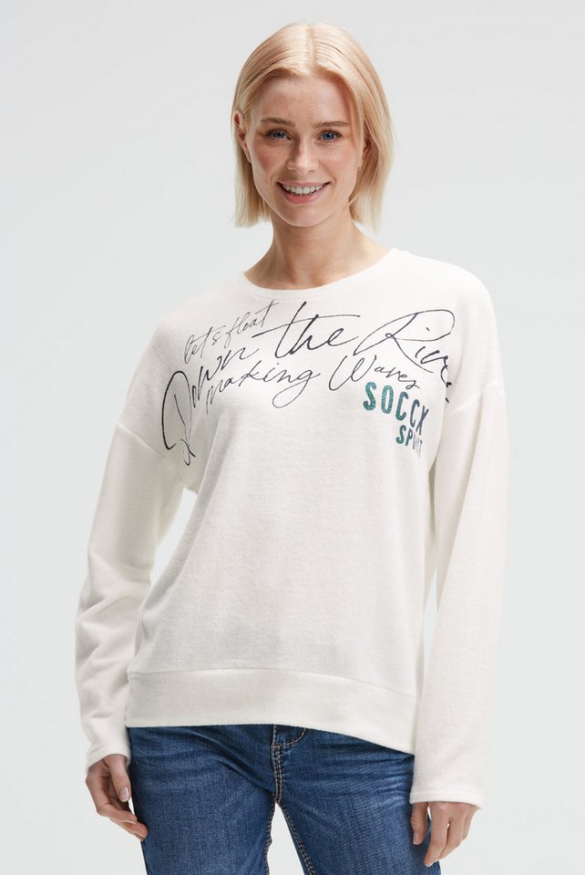 SOCCX Rundhalspullover mit weicher Haptik von SOCCX