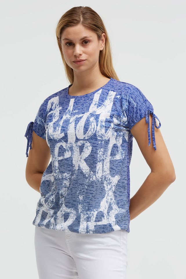 SOCCX Rundhalsshirt mit Ausbrenner-Effekten von SOCCX