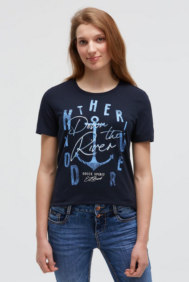 SOCCX Rundhalsshirt mit Baumwolle von SOCCX