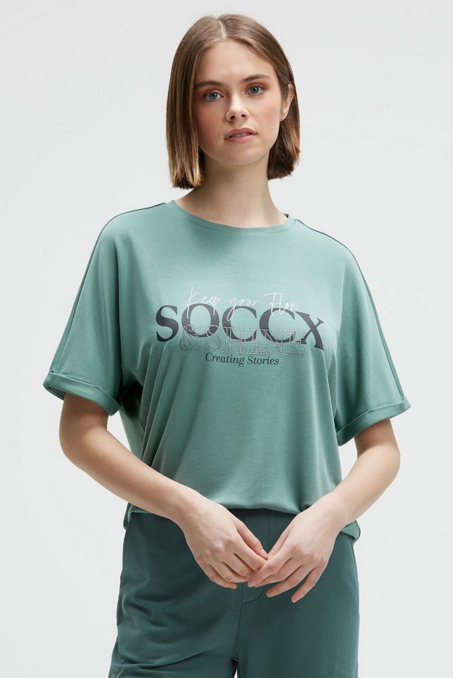 SOCCX Rundhalsshirt mit Fledermausärmeln von SOCCX