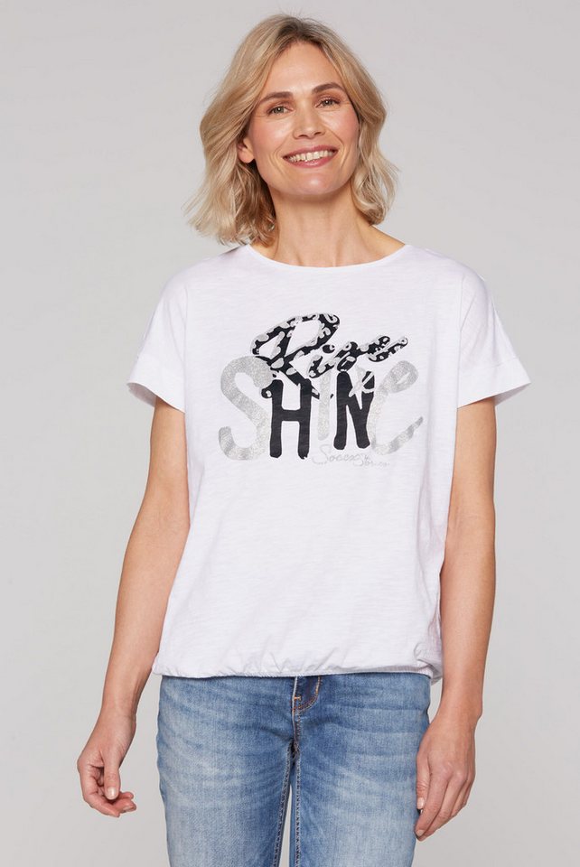 SOCCX Rundhalsshirt mit Gummizug im Saum SOCCX Rundhalsshirt mit Gummizug im Saum von SOCCX