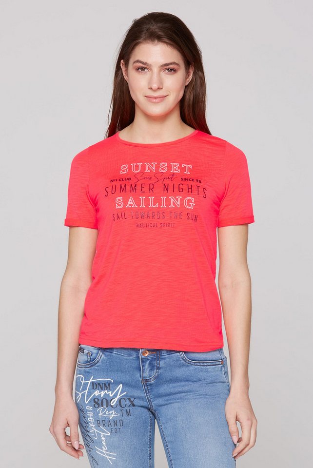 SOCCX Rundhalsshirt mit Turn-Up-Ärmel von SOCCX
