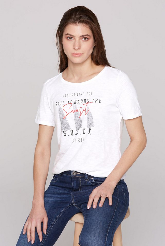 SOCCX Rundhalsshirt mit Turn-Up-Ärmel von SOCCX
