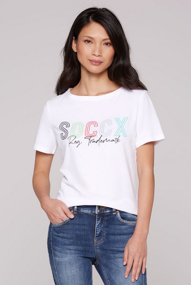 SOCCX Rundhalsshirt mit U-Boot-Ausschnitt SOCCX Rundhalsshirt mit U-Boot-Ausschnitt von SOCCX