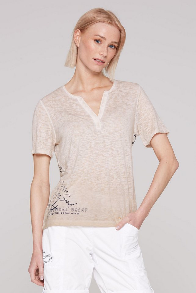 SOCCX Rundhalsshirt mit fixierten Turn-Up-Ärmeln SOCCX Rundhalsshirt mit fixierten Turn-Up-Ärmeln von SOCCX