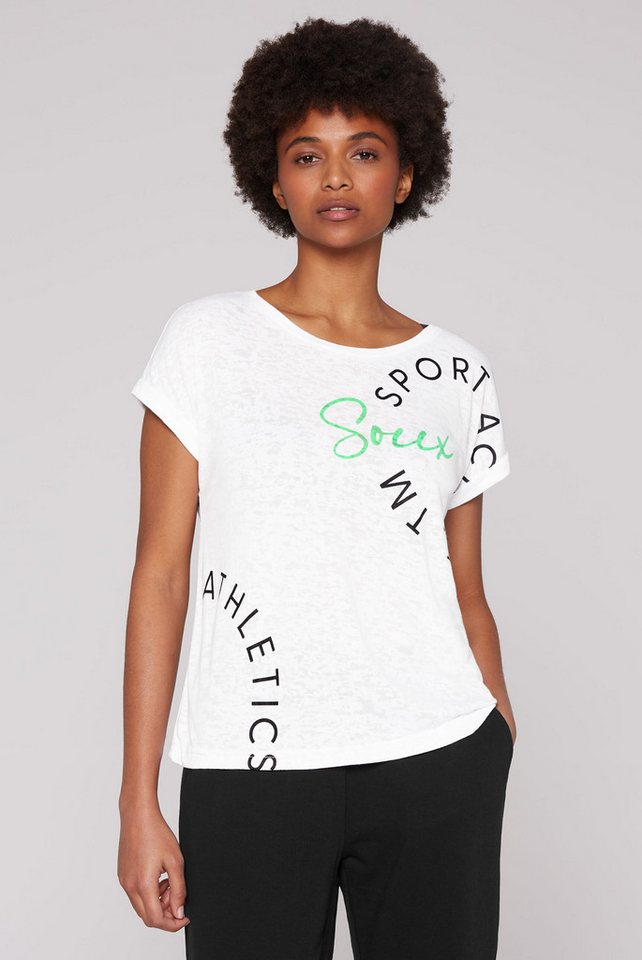 SOCCX Rundhalsshirt mit fixierten Turn-Up-Ärmeln von SOCCX