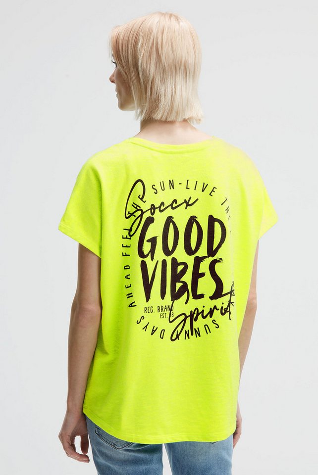 SOCCX Rundhalsshirt mit längerer Rückenpartie von SOCCX