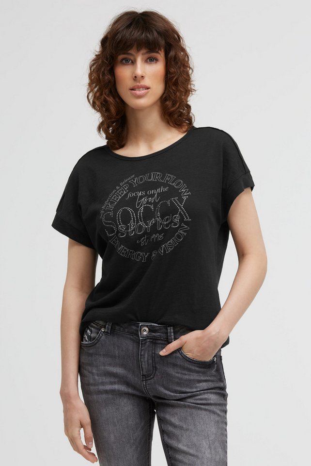 SOCCX Rundhalsshirt mit überschnittenen Schultern von SOCCX