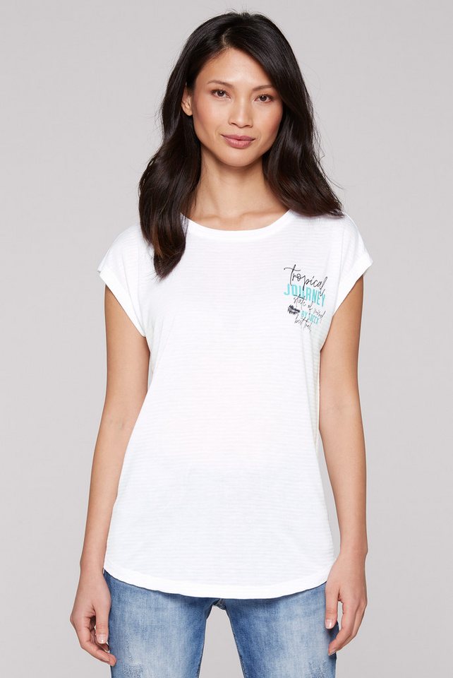 SOCCX Rundhalsshirt mit überschnittenen Schultern SOCCX Rundhalsshirt mit überschnittenen Schultern von SOCCX