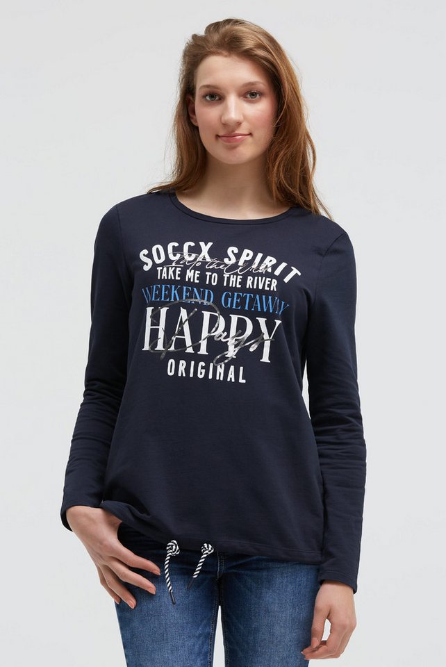 SOCCX Sweater mit Bindeband im Saum von SOCCX