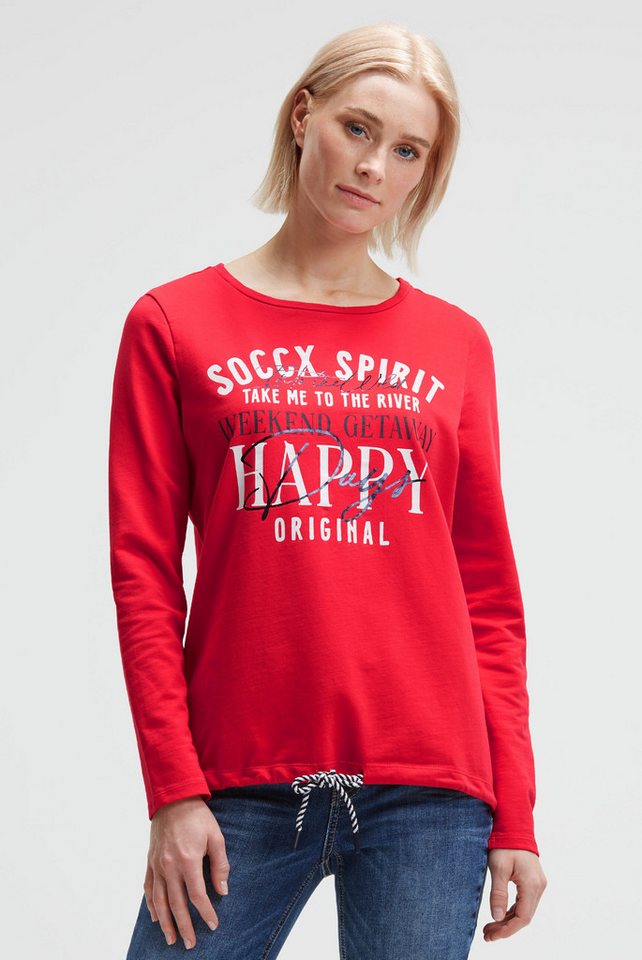 SOCCX Sweater mit Bindeband im Saum von SOCCX