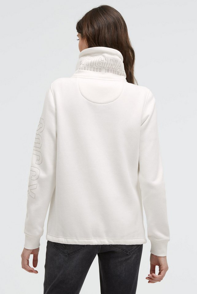 SOCCX Sweatjacke mit Bindeband am Saum von SOCCX