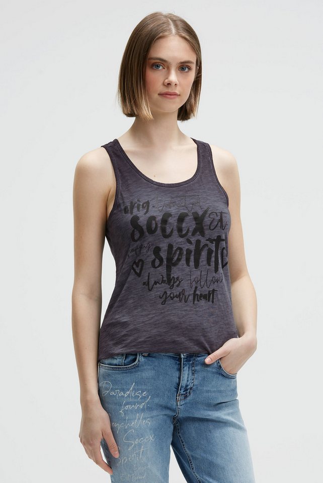 SOCCX Trägertop SOCCX Sommertop mit Print in Charcoal Mist (1-tlg) Nicht Vorhanden von SOCCX