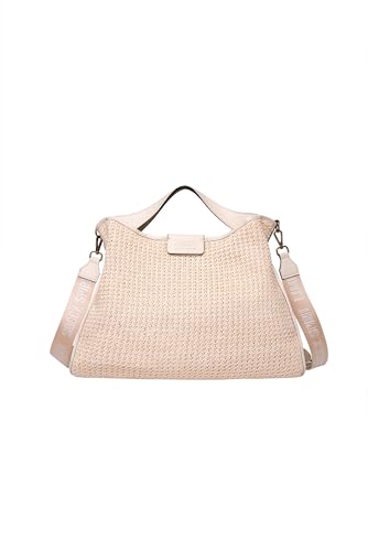 SOCCX Unisex Hobo Bag im Häkel-Design mit Logo-Wechselgurt Ivory None SOCCX Unisex Hobo Bag im Häkel-Design mit Logo-Wechselgurt Ivory None von SOCCX