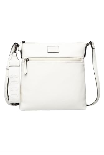 SOCCX Unisex Umhängetasche aus Lederimitat mit Logo-Anhänger White None von SOCCX