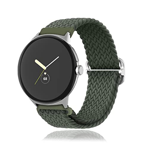 Armbänder für Google Pixel Watch Stoff Nylon Solo Loop Set Damen Herren Sport Watch Ersatzarmband Kompatibel mit Google Pixel Watch Armbänder (10) von SOCFLO