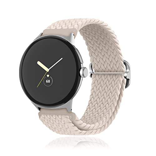 Armbänder für Google Pixel Watch Stoff Nylon Solo Loop Set Damen Herren Sport Watch Ersatzarmband Kompatibel mit Google Pixel Watch Armbänder (12) von SOCFLO