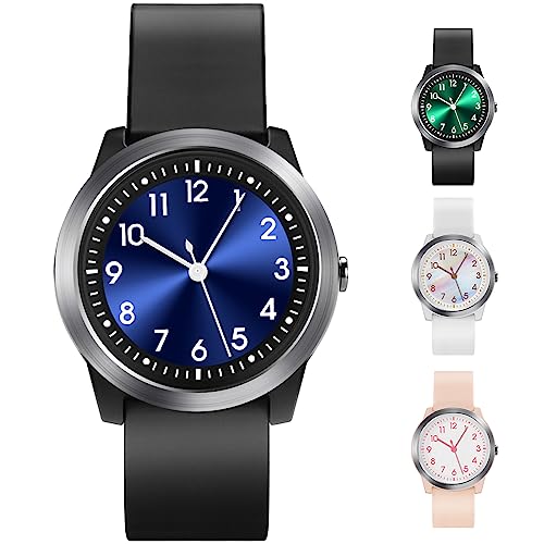 SOCICO Kinderuhr Analog, 5ATM/50M Wasserdicht Armbanduhr Kinder Mädchen Jungen Teenager, Leicht Lesbar Kinder Quartz Minimalistisch Uhren für 8-18 Jahre(BlauH) von SOCICO