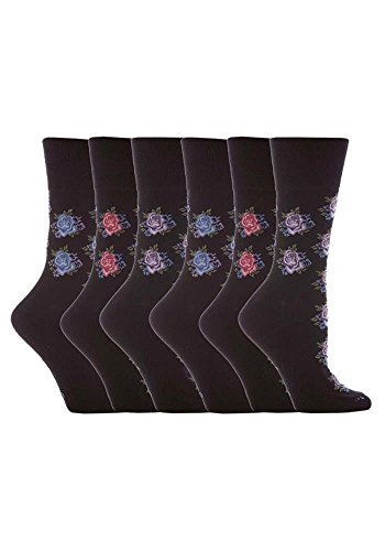 6 Paar Gentle Grip Socken für Damen, weich und feminin mit Wabenoberteil für zusätzlichen Komfort 4-8 UK, 37-42 Eur von SOCK SHOP GENTLE GRIP