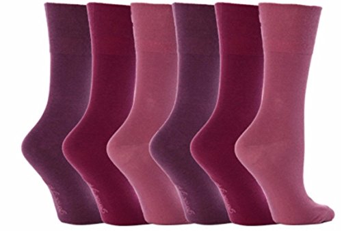 6 Paar Gentle Grip Socken für Damen, weich und feminin mit Wabenoberteil für zusätzlichen Komfort 4-8 UK, 37-42 Eur von SOCK SHOP GENTLE GRIP