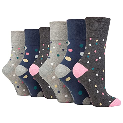 6 Paar Socken Shop Everyday Gentle Grip Socken Damen 37-42 Siehe verschiedene Variationen und Designs, 6 x RH250 von SOCK SHOP GENTLE GRIP