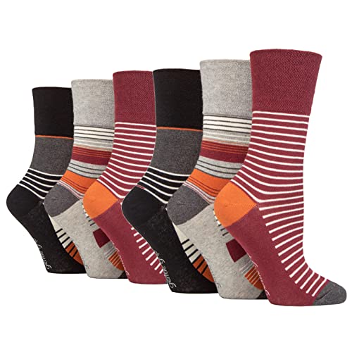 6 Paar Socken Shop Everyday Gentle Grip Socken Damen 37-42 Siehe verschiedene Variationen und Designs, 6 x RH251 von SOCK SHOP GENTLE GRIP