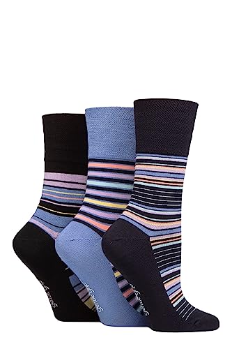 Gentle Grip SOCKSHOP Damen Gemustert und gestreift Weich und atmungsaktiv Bambus Socken im 3er-Multipack Gestreiftes Array 37-41 Gentle Grip SOCKSHOP Damen Gemustert und gestreift Weich und atmungsaktiv Bambus Socken im 3er-Multipack Gestreiftes Array 37-41 von SOCK SHOP GENTLE GRIP