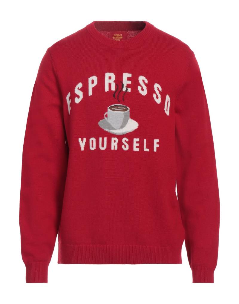 SOCKS BURGER AND FRIES Pullover Herren Rot von SOCKS BURGER AND FRIES