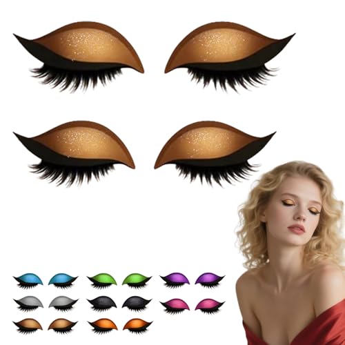 Lazy Eye Shadow Eyelash Patch,2-in-1 Wiederverwendbare Augen Make-up Aufkleber,Eyeshadow Eyelashes Makeup Stickers,lazy Eye Shadow Wimpernpflaster,Natural Curl, Waterproof, Long-Lasting-C-2pcs Lazy Eye Shadow Eyelash Patch,2-in-1 Wiederverwendbare Augen Make-up Aufkleber,Eyeshadow Eyelashes Makeup Stickers,lazy Eye Shadow Wimpernpflaster,Natural Curl, Waterproof, Long-Lasting-C-2pcs von SOCLING