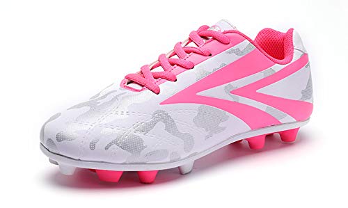 Mädchen Fußballschuhe Damen Fußballschuhe Atmungsaktiv Outdoor Fußball Sport Sneakers, - Pink T - Größe: 39.5 EU von SOCOO