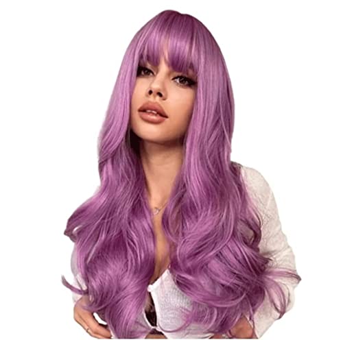 Perücken Herren Perücke Damen Reife Damen Stil Perücken Mehrfarbige Verstellbare Frauen Perücken Für Lange Locken Synthetische Perücken Perücke Täglich (Color : B, Size : 24in) von SOCUY