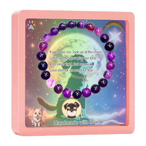 SODLYUE Gedenkgeschenk für Haustiere, Armband für geliebte Hunde, 8 mm, Amethyst, für Frauen, die Haustiere verlieren, Trauergeschenk, Bernhardiner SODLYUE Gedenkgeschenk für Haustiere, Armband für geliebte Hunde, 8 mm, Amethyst, für Frauen, die Haustiere verlieren, Trauergeschenk, Bernhardiner von SODLYUE
