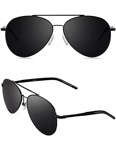 SODQW Polarisiert Sonnenbrill Herren Damen Brille Retro MetalRaham Sunglasses Unisex mit 400 UV-Schutz von SODQW