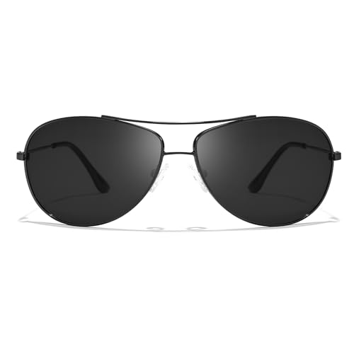 SODQW Polarisierte Sonnenbrille Herren mit UV400-Schutz, Retro-Ovale-Stil aus Aluminiummetallrahmen, Ultralicht D-Stylish und Stylish Glare Blocking von SODQW